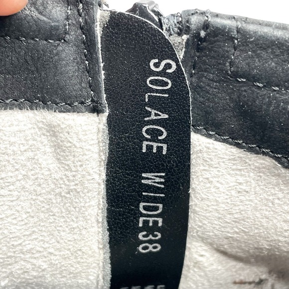 Miz Mooz Boots Womens 38/ 7 Wide Solace Cut Out Bootie Shoe Black Leather Zipper - Picture 14 of 15